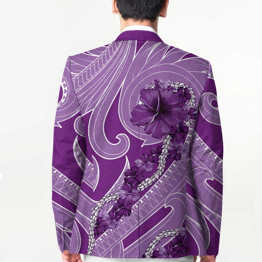 Hawaii Violet Hibiscus Pikake Lei Blazer LT05 - Polynesian Pride