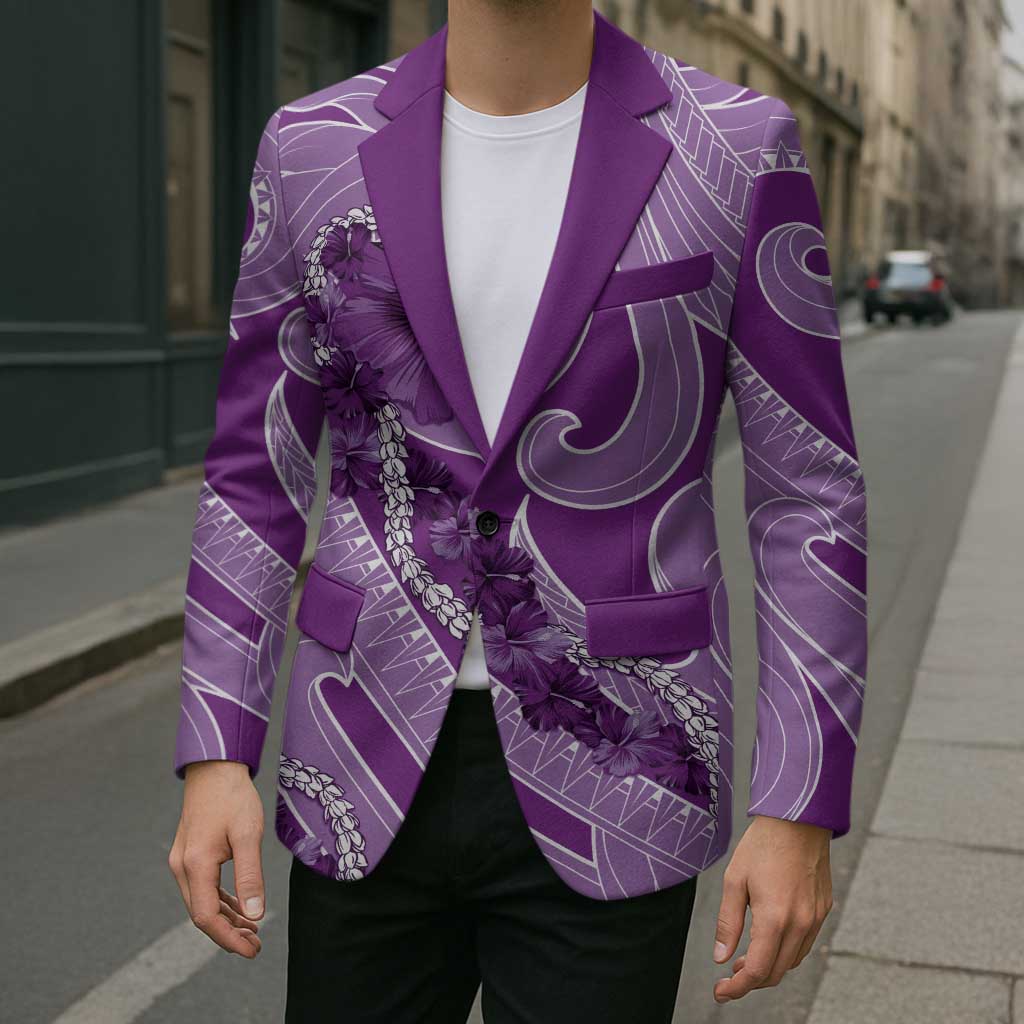 Hawaii Violet Hibiscus Pikake Lei Blazer LT05 - Polynesian Pride
