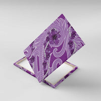 Hawaii Violet Hibiscus Pikake Lei Canvas Wall Art LT05 With Frame Violet - Polynesian Pride