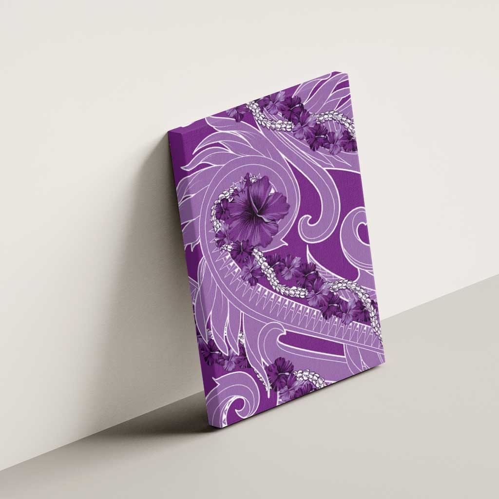 Hawaii Violet Hibiscus Pikake Lei Canvas Wall Art LT05 - Polynesian Pride