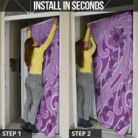 Hawaii Violet Hibiscus Pikake Lei Door Cover - Polynesian Pride