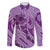 Hawaii Violet Hibiscus Pikake Lei Family Matching Off Shoulder Maxi Dress and Hawaiian Shirt - Polynesian Pride