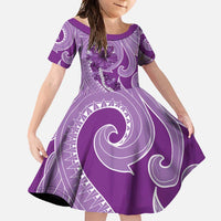 Hawaii Violet Hibiscus Pikake Lei Family Matching Summer Maxi Dress and Hawaiian Shirt - Polynesian Pride