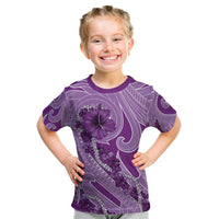 Hawaii Violet Hibiscus Pikake Lei Kid T Shirt LT05 Violet - Polynesian Pride