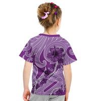 Hawaii Violet Hibiscus Pikake Lei Kid T Shirt LT05 - Polynesian Pride