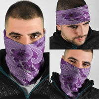 Hawaii Violet Hibiscus Pikake Lei Neck Gaiter LT05