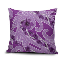 Hawaii Violet Hibiscus Pikake Lei Pillow Cover - Polynesian Pride