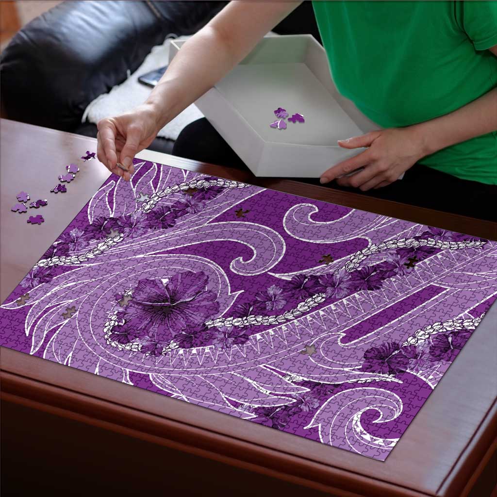 Hawaii Violet Hibiscus Pikake Lei Puzzle - Polynesian Pride