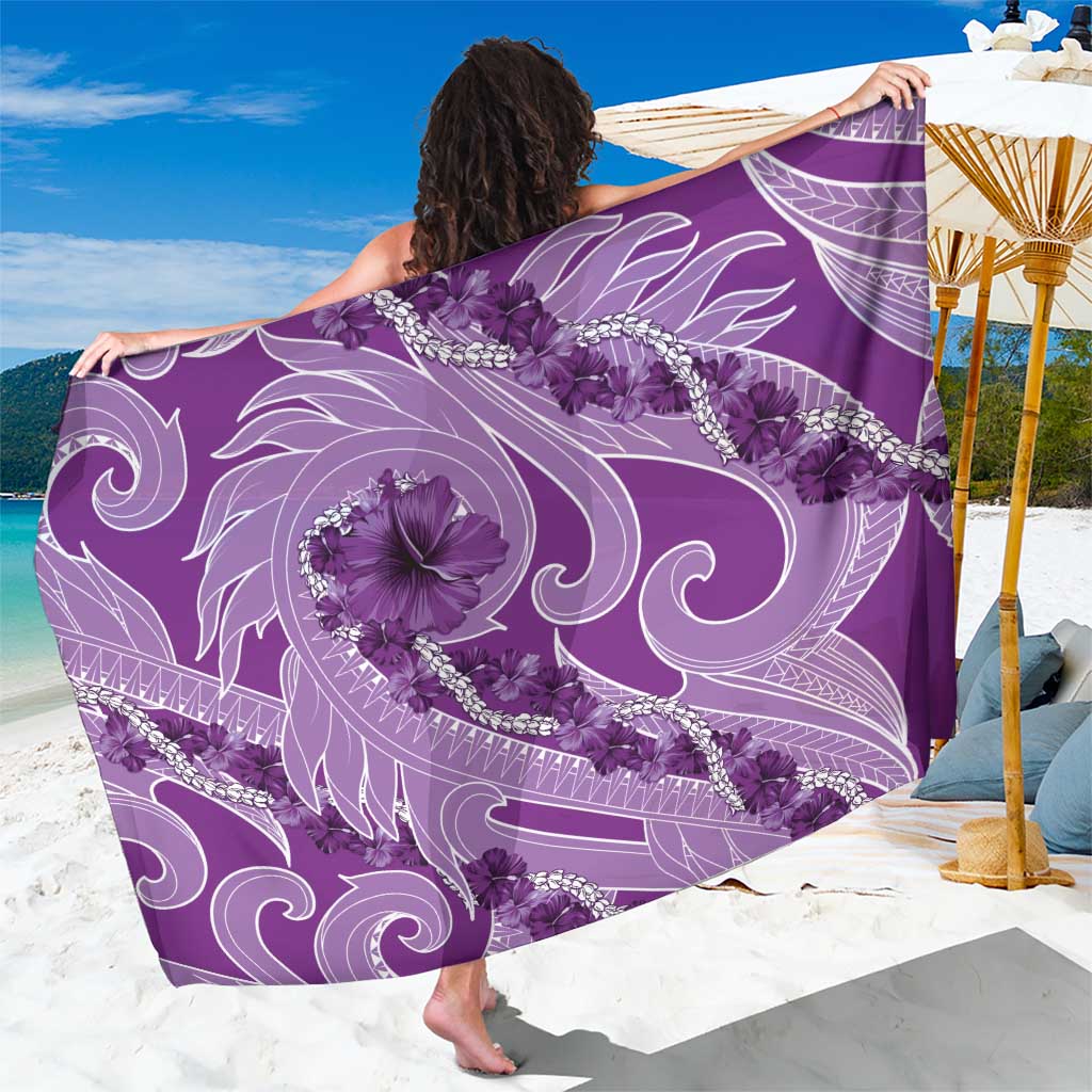 Hawaii Violet Hibiscus Pikake Lei Sarong - Polynesian Pride