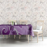 Hawaii Violet Hibiscus Pikake Lei Tablecloth - Polynesian Pride
