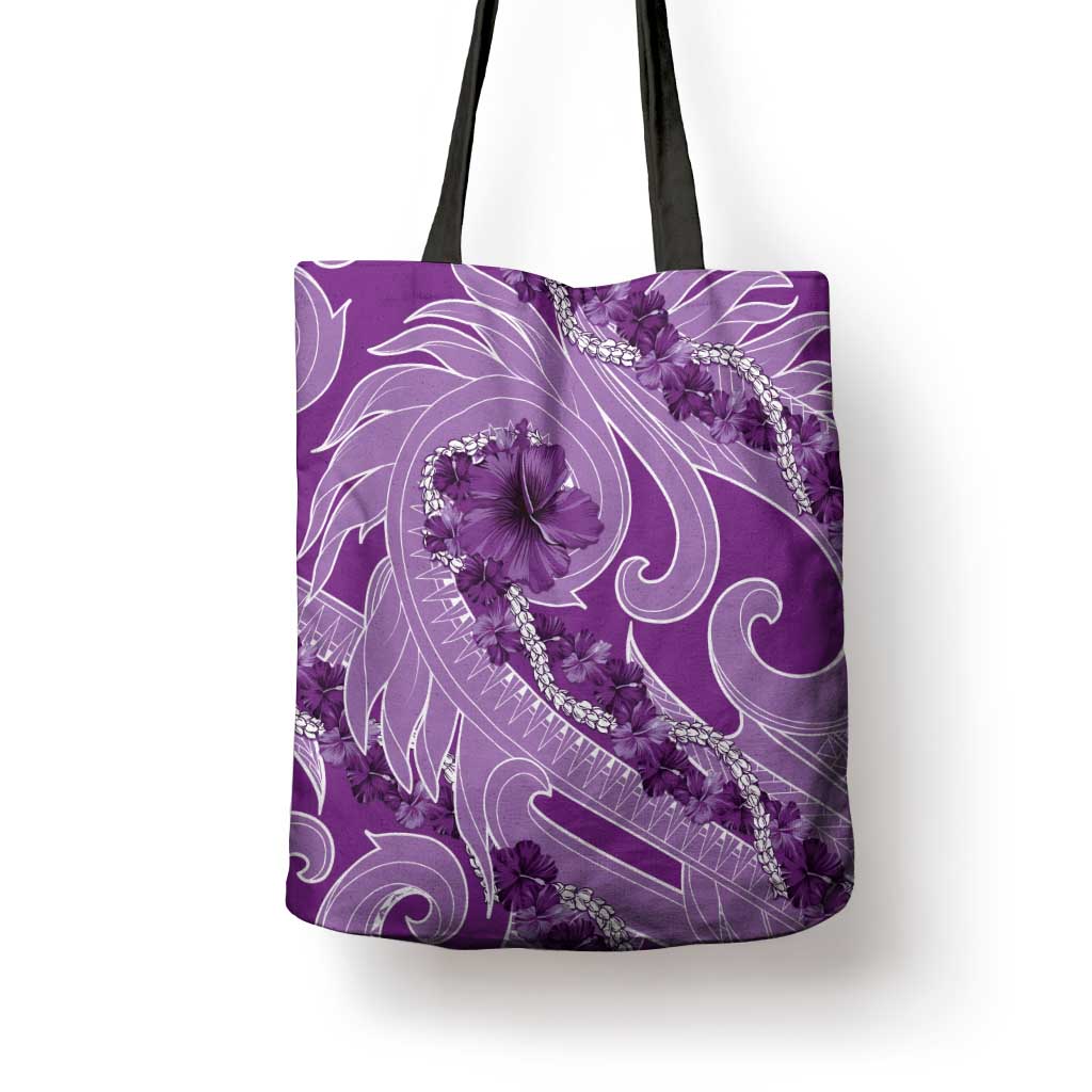 Hawaii Violet Hibiscus Pikake Lei Tote Bag - Polynesian Pride