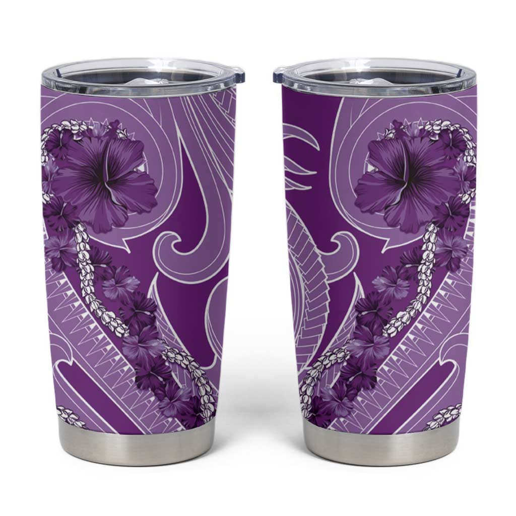 Hawaii Violet Hibiscus Pikake Lei Tumbler Cup - Polynesian Pride
