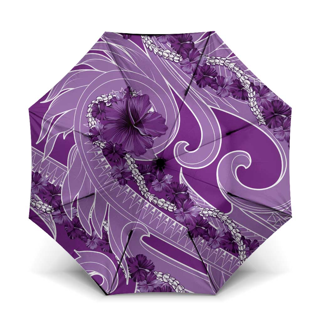 Hawaii Violet Hibiscus Pikake Lei Umbrella - Polynesian Pride