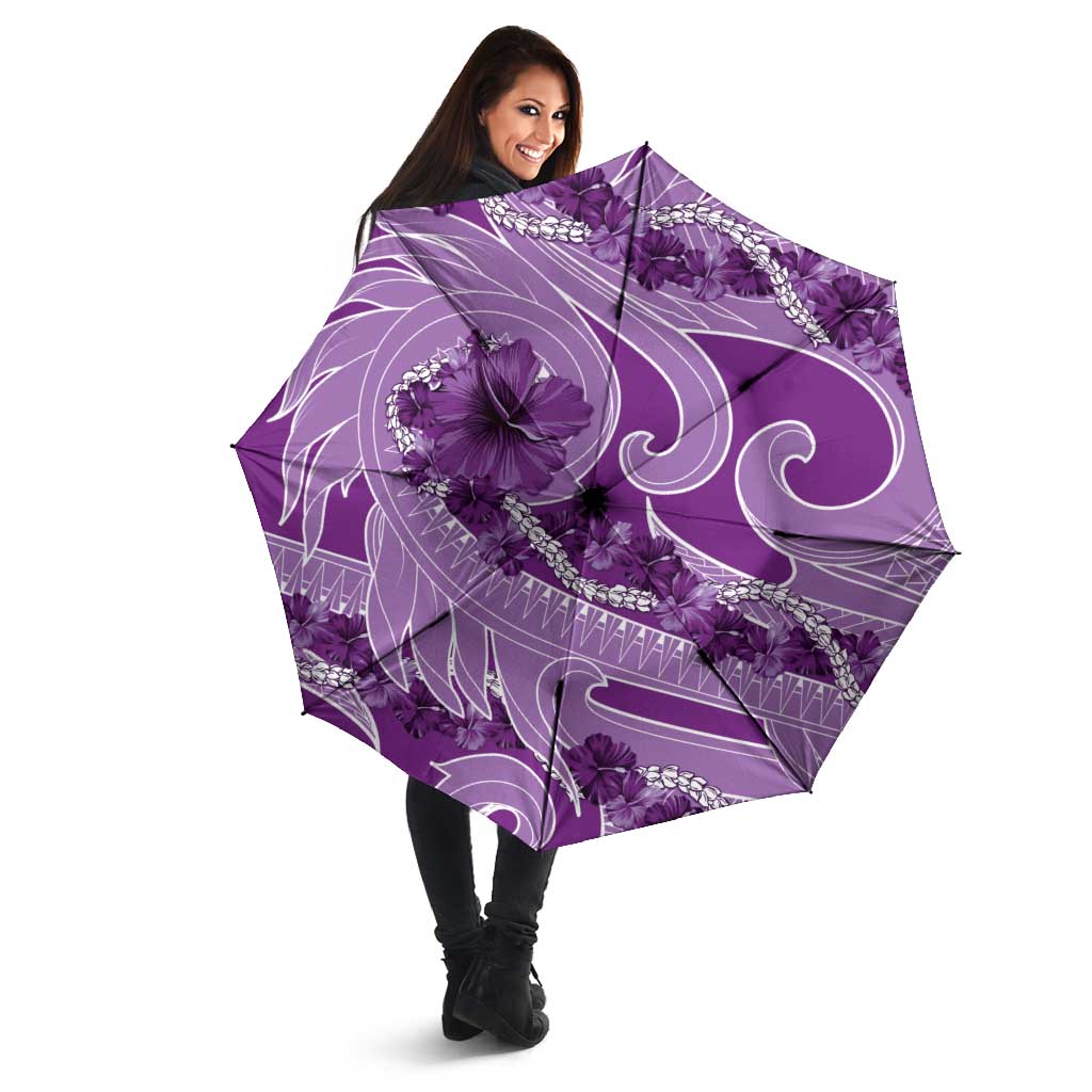 Hawaii Violet Hibiscus Pikake Lei Umbrella - Polynesian Pride
