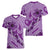 Hawaii Violet Hibiscus Pikake Lei Women V-Neck T-Shirt - Polynesian Pride