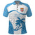 Custom Fiji Rugby Polo Shirt World Cup 2023 Fijian Tapa Pattern Blue Version LT05 Blue - Polynesian Pride