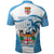 Custom Fiji Rugby Polo Shirt World Cup 2023 Fijian Tapa Pattern Blue Version LT05 - Polynesian Pride
