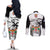 Custom Fiji Rugby Couples Matching Off The Shoulder Long Sleeve Dress and Long Sleeve Button Shirts World Cup 2023 Fijian Tapa Pattern Black Version LT05 - Polynesian Pride