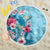 Hawaii Tropical Flowers Beach Blanket Polynesian Tattoo Sky Blue