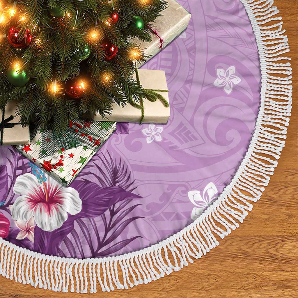lavender tree skirt Hawaii Tropical Flowers Tree Skirt Polynesian Tattoo Lavender LT05