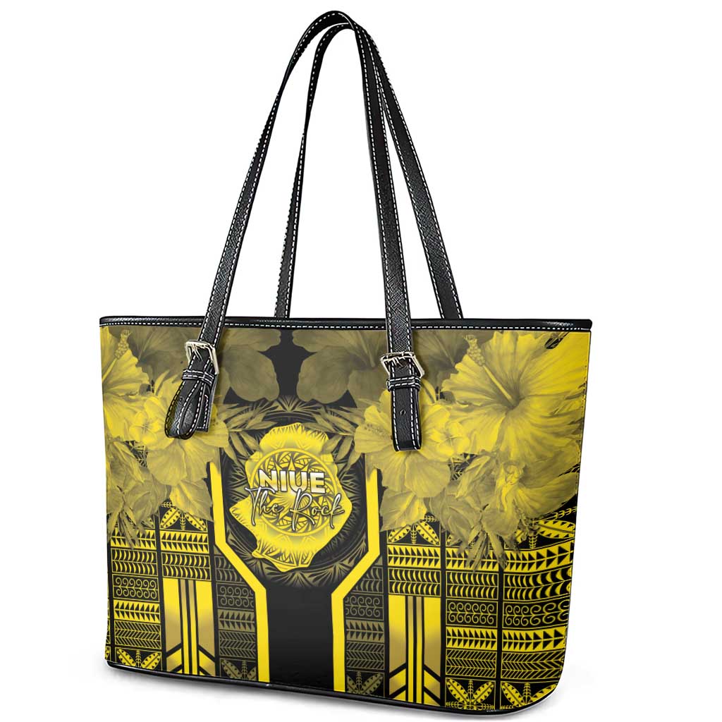 Niue The Rock Leather Tote Bag The Island Of The Uga - Polynesian Pride