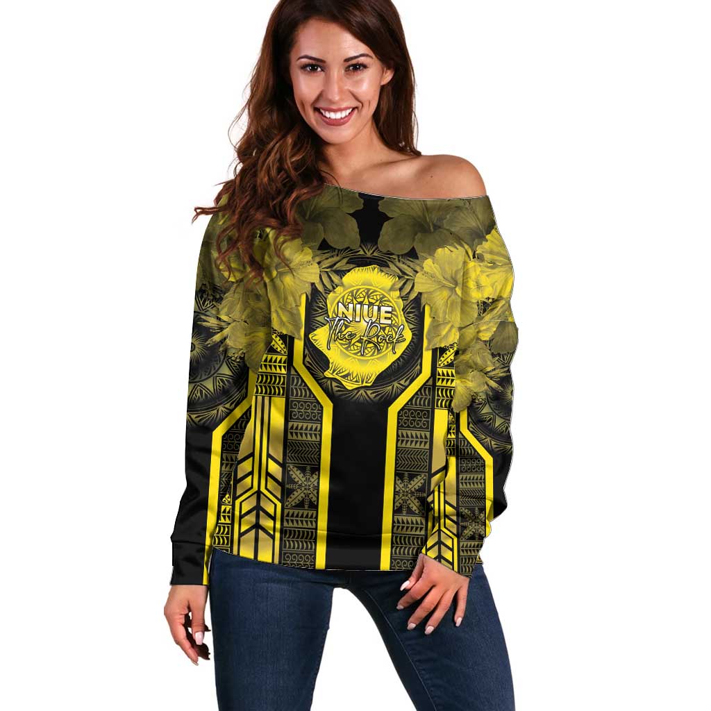 Niue The Rock Off Shoulder Sweater The Island Of The Uga - Polynesian Pride