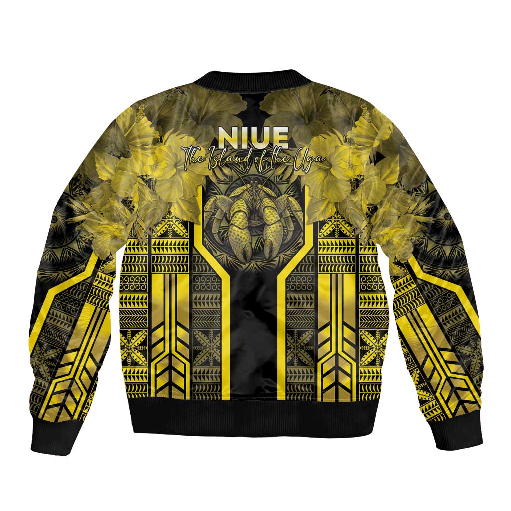 Niue The Rock Sleeve Zip Bomber Jacket The Island Of The Uga LT05 - Polynesian Pride