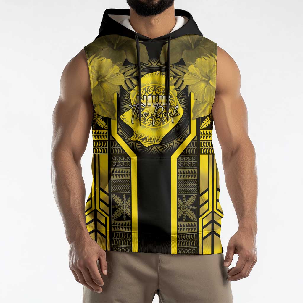 Niue The Rock Sleeveless Hoodie The Island Of The Uga - Polynesian Pride