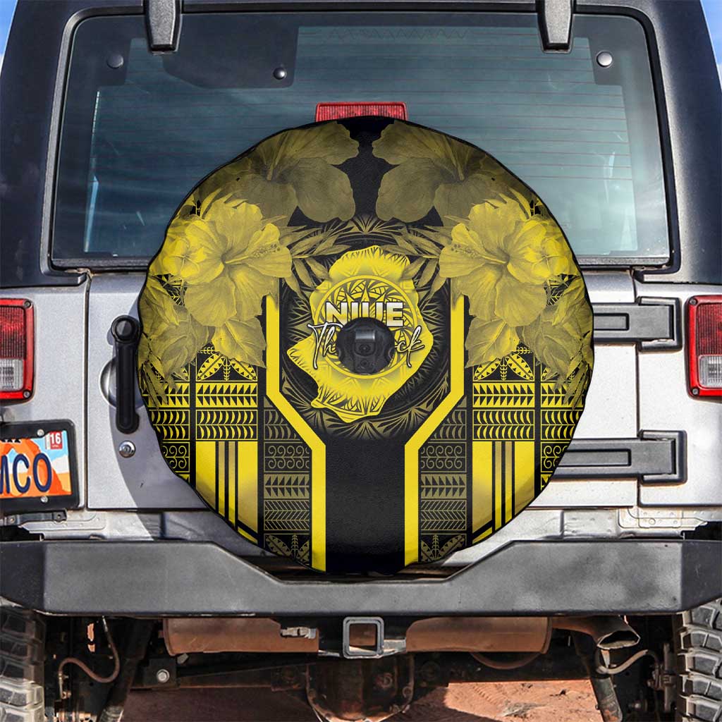 Niue The Rock Spare Tire Cover The Island Of The Uga LT05 Black - Polynesian Pride