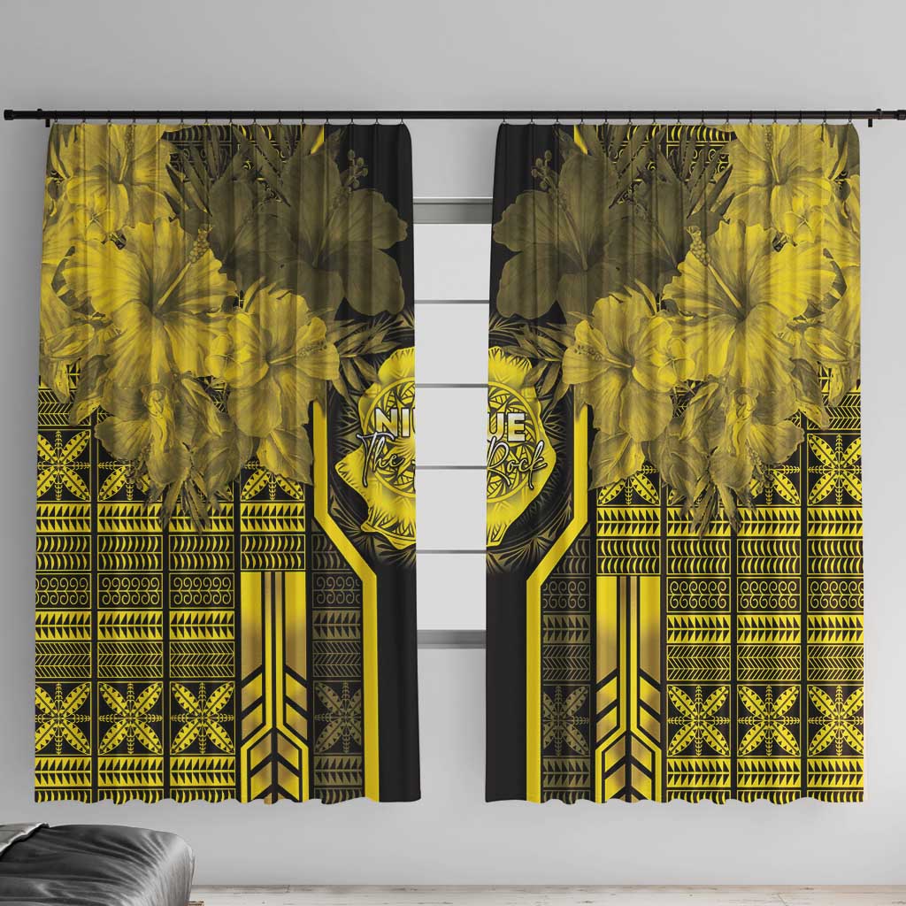 Niue The Rock Window Curtain The Island Of The Uga LT05 With Hooks Black - Polynesian Pride