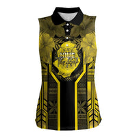 Niue The Rock Women Sleeveless Polo Shirt The Island Of The Uga - Polynesian Pride