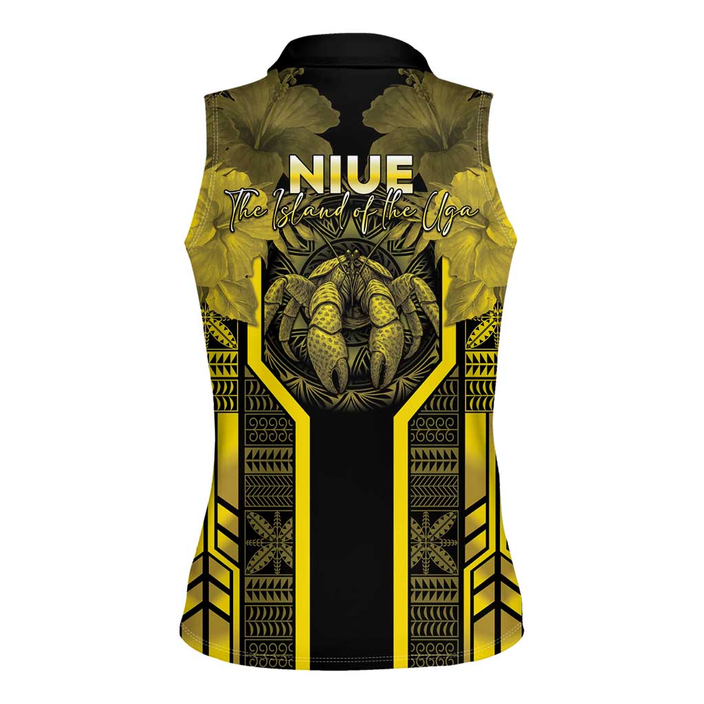 Niue The Rock Women Sleeveless Polo Shirt The Island Of The Uga - Polynesian Pride