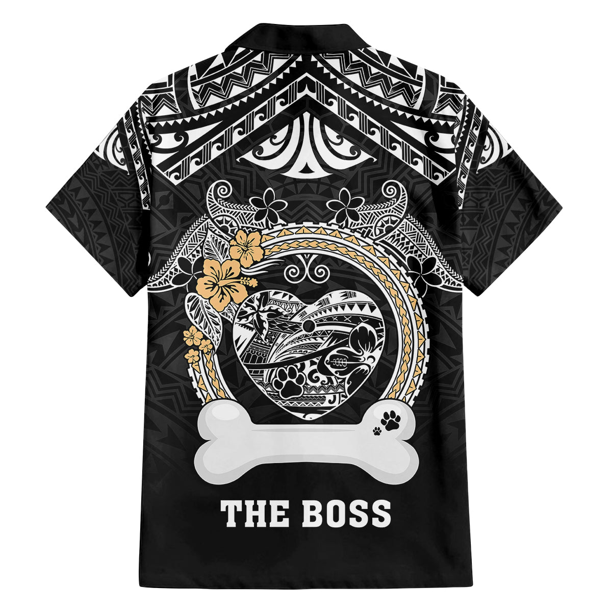 Personalized Shiba Inu Dog Family Matching Long Sleeve Bodycon Dress and Hawaiian Shirt With Polynesian Heart Name Tags LT05 - Polynesian Pride