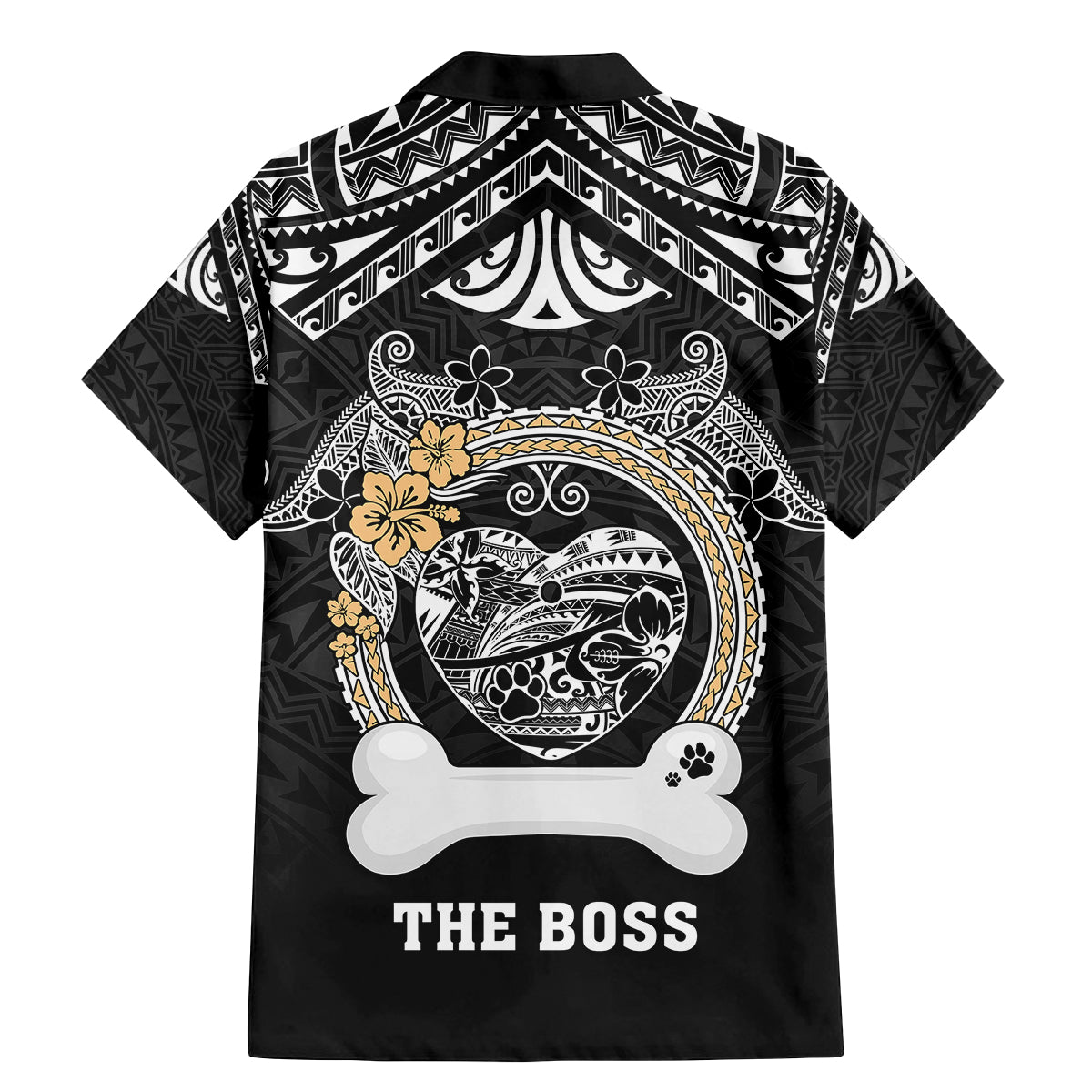 Personalized Shiba Inu Dog Family Matching Mermaid Dress and Hawaiian Shirt With Polynesian Heart Name Tags LT05 - Polynesian Pride