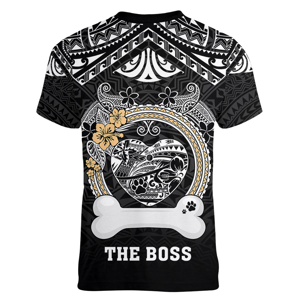 personalized-shiba-inu-dog-women-v-neck-t-shirt-with-polynesian-heart-name-tags