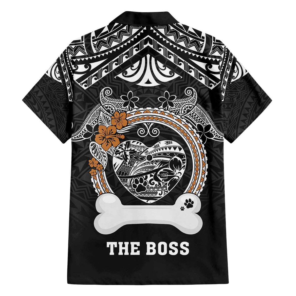 Personalized Pitbull Dog Family Matching Summer Maxi Dress and Hawaiian Shirt With Polynesian Heart Name Tags LT05 - Polynesian Pride