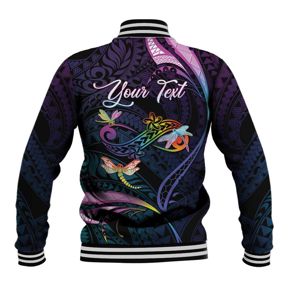 Personalised Polynesia Memorial Baseball Jacket Always Remembered Dragonfly Polynesian Style LT05 - Polynesian Pride