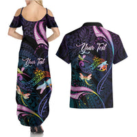 Personalised Polynesia Memorial Couples Matching Summer Maxi Dress and Hawaiian Shirt Always Remembered Dragonfly Polynesian Style LT05 - Polynesian Pride