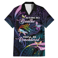 Personalised Polynesia Memorial Family Matching Mermaid Dress and Hawaiian Shirt Always Remembered Dragonfly Polynesian Style LT05 Dad's Shirt - Short Sleeve Colorful - Polynesian Pride
