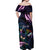 Personalised Polynesia Memorial Off Shoulder Maxi Dress Always Remembered Dragonfly Polynesian Style