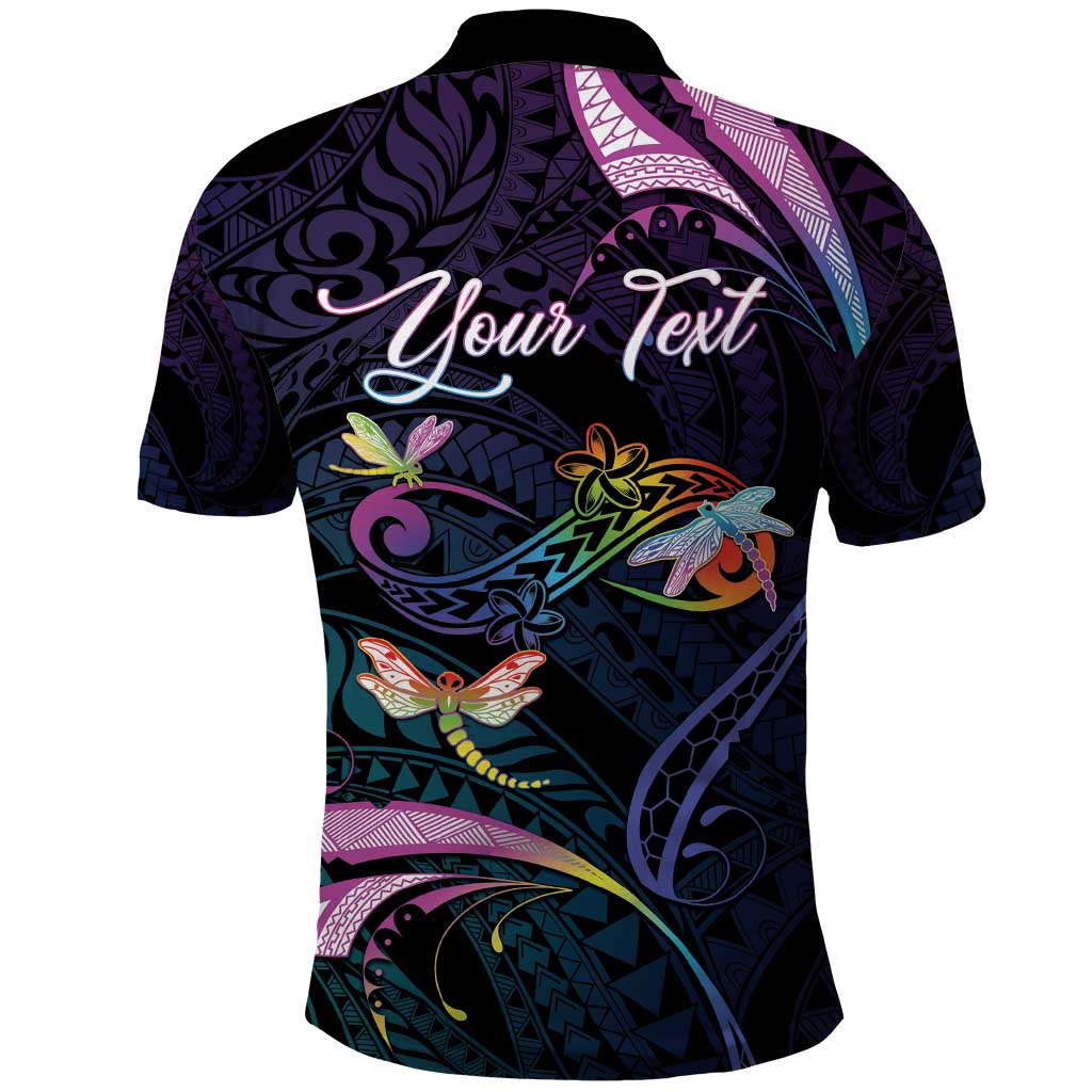 Personalised Polynesia Memorial Polo Shirt Always Remembered Dragonfly Polynesian Style LT05 - Polynesian Pride