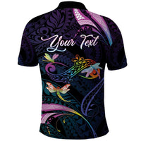 Personalised Polynesia Memorial Polo Shirt Always Remembered Dragonfly Polynesian Style