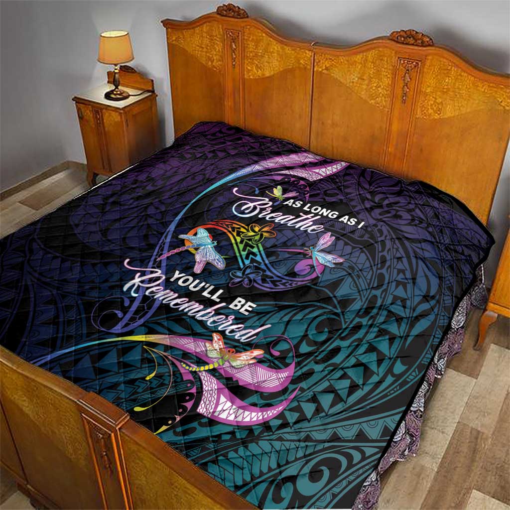 Polynesia Memorial Quilt Always Remembered Dragonfly Polynesian Style