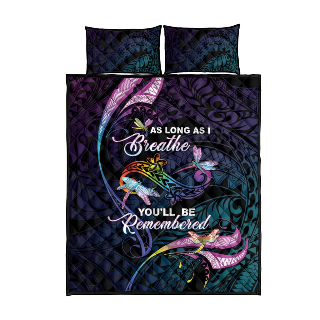 Polynesia Memorial Quilt Bed Set Always Remembered Dragonfly Polynesian Style