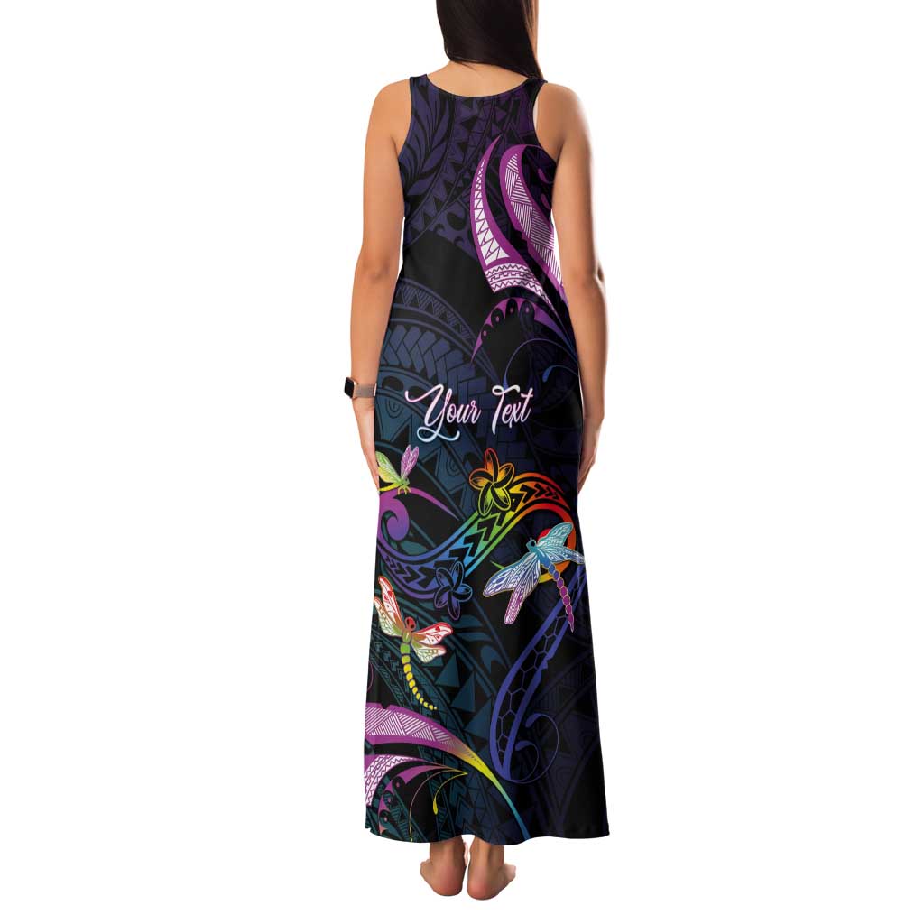 Personalised Polynesia Memorial Tank Maxi Dress Always Remembered Dragonfly Polynesian Style LT05 - Polynesian Pride