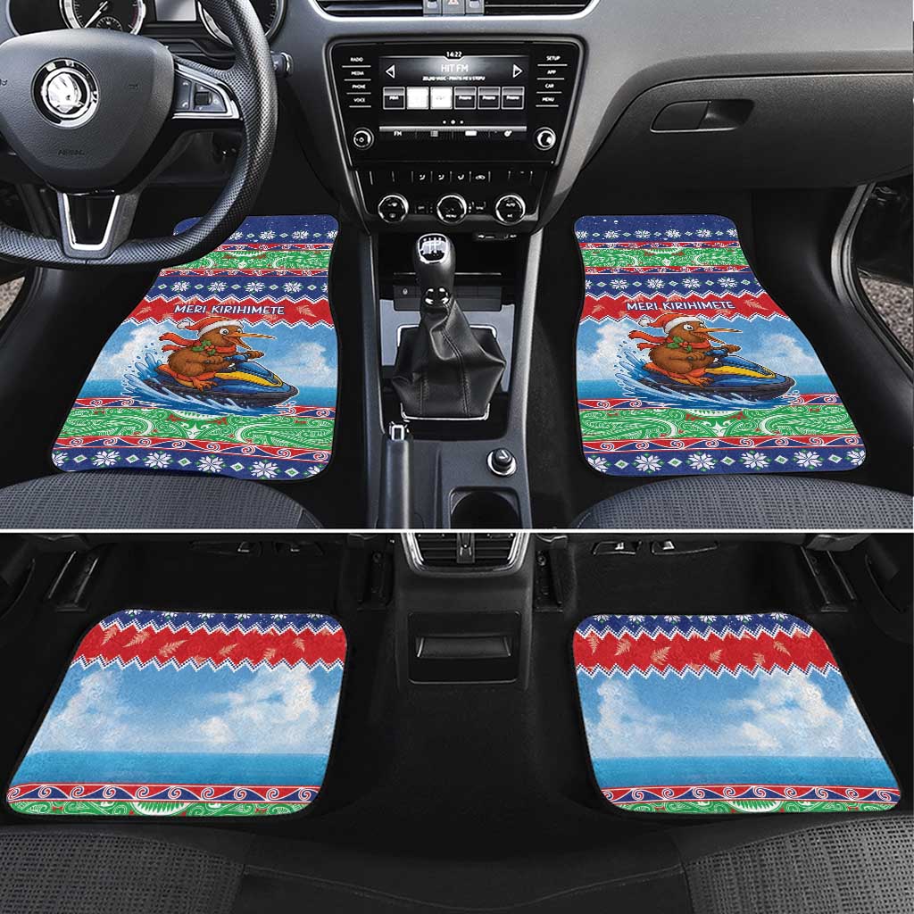 New Zealand Christmas Car Mats Funny Jet Ride Kiwi Xmas - Polynesian Pride
