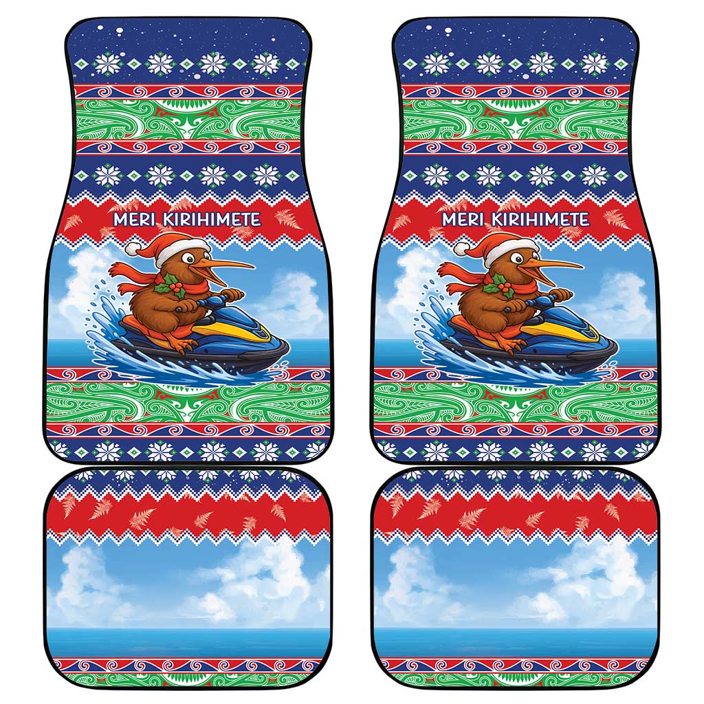 New Zealand Christmas Car Mats Funny Jet Ride Kiwi Xmas - Polynesian Pride
