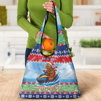 New Zealand Christmas Grocery Bag Funny Jet Ride Kiwi Xmas - Polynesian Pride