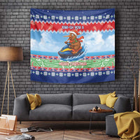 New Zealand Christmas Tapestry Funny Jet Ride Kiwi Xmas - Polynesian Pride