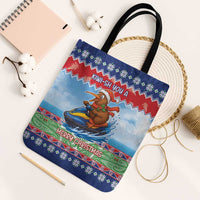New Zealand Christmas Tote Bag Funny Jet Ride Kiwi Xmas - Polynesian Pride